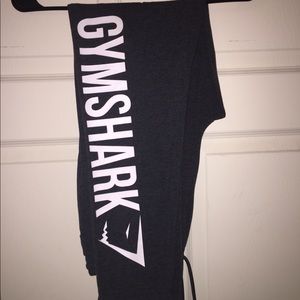 Gymshark slim fit stretchy grey w white bottoms